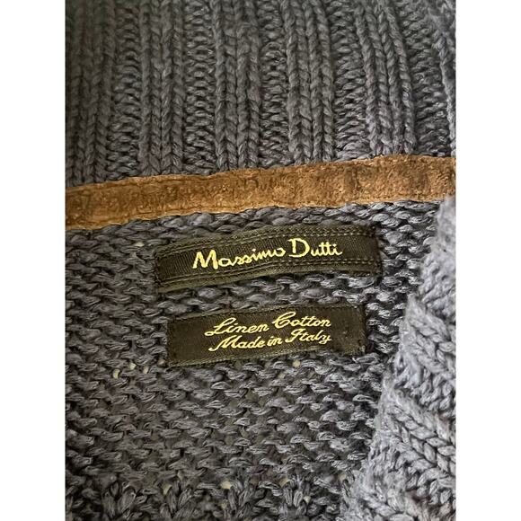 Mossimo Dutti men’s sweater blue linen blend Italian - Picture 5 of 9
